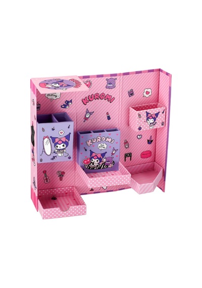 Kuromi Temalı Dik Organizer Kutusu Pembe