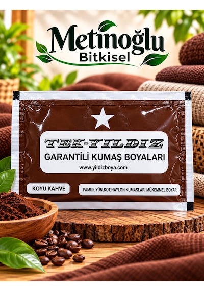 Tek Yıldız Koyu Kahve Kumaş Boyası Koyu Kahverengi