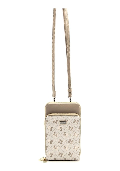 Silver Polo Sp1011 Kadın Telefon Çantası Monogram Bej-kum