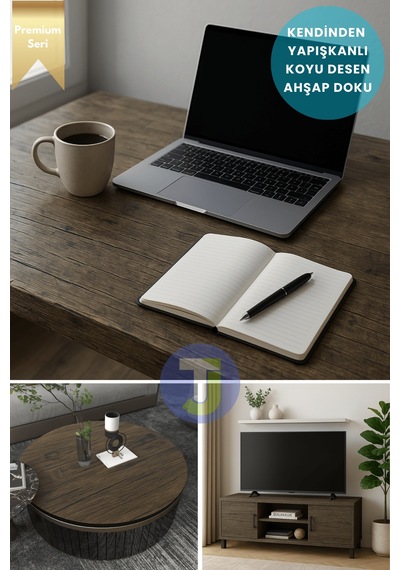 Technojet Premium Seri Kendinden Yapışkanlı Ahşap Desenli Pvc Kaplama 60cmx500cm