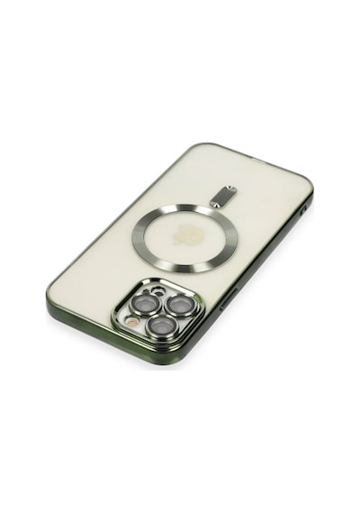 Apple Apple Uyumlu iPhone 12 Pro Max Kılıf Kross Magneticsafe Kapak - Koyu Yeşil 0.2M-Çok Renkli