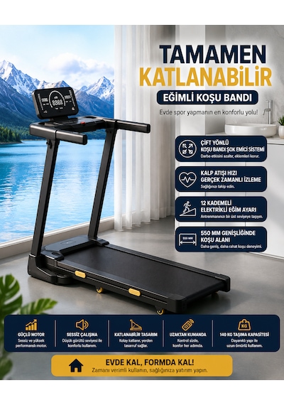 Raiden Kb-900 4hp Yürüme Ve Koşu Bandı 10 Katmanlı Bluetooth Koşu Cihazı Aleti Kademeli Otomatik Eğim