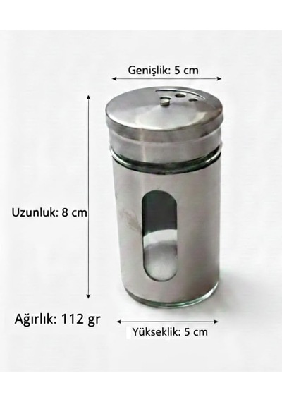 Tr Tuzluk, Metal Sarma Cam, Şeffaf Cam Gövde, Delikli Kapak, Tuz Ve Baharat Serpici, Mutfak Ve Sofra Kullanımı 1 Diğer