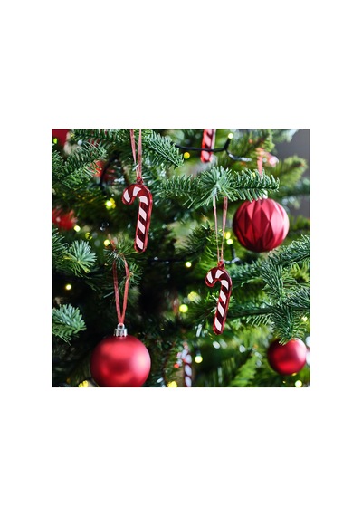 Ikea Vinterfint Noel Ağacı Süsü, Kırmızı-beyaz, 8 Cm