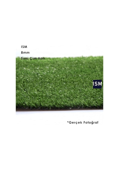Ism - Suni Yapay Çim Balkon Halı - 8Mm - Yeşil Renk