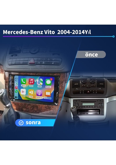 Mercedes-benz-vito--2004-2014 Carplay 9inç 6/128gb Multimedya