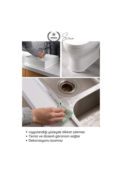 Sızdırmazbant 1 Adet Su Geçirmez Şeffaf İzolasyon Bandı Tezgah Lavabo Kenar Tamir Güçlü 38mm X 3m