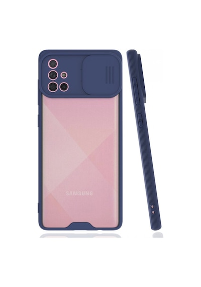 Nettech Samsung Galaxy A71 Uyumlu Platin Kamera Kızaklı Arka