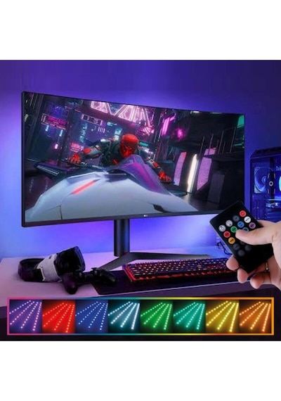 8875 Sese Duyarlı Led Ambiyans Tv Arkası & Dekoratif Aydınlatma / Usb Tak Çalıştır / Uzaktan Kumanda Diğer