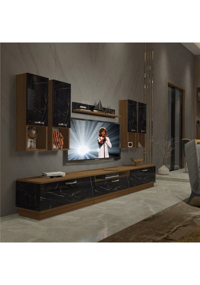 Decoraktiv Trendstyle 8da Mdf Tv Ünitesi Tv Sehpası - Ceviz Siyah Mermer Ceviz - Royal Mermer Decoraktiv Trendstyle 8da Mdf Tv Ünitesi Tv Sehpası - Ceviz Siyah Mermer Ceviz - Royal Mermer
