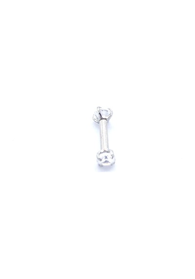 Ferizz 316l Çelik Zirkon Taşlı Piercing Prc-204 Gümüş