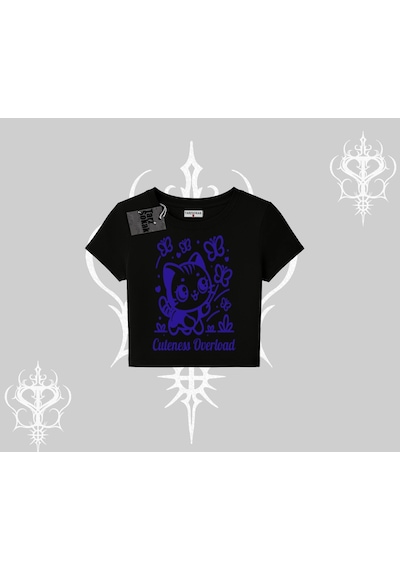 Tarzsokak Stay Cool Kedi Baskılı Kolsuz Tshirt Siyah