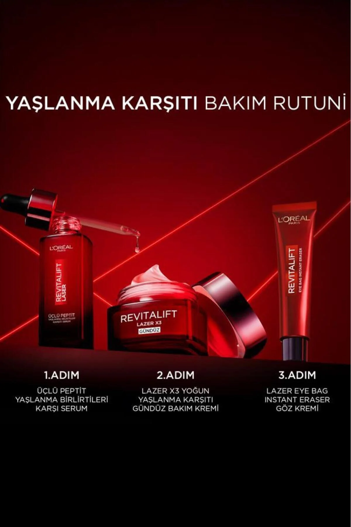 L'Oréal Paris Revitalift Lazer Eyebag Instant Eraser Göz Altı Torba Görünümüne Karşı Etkili Göz Kremi 15 ML