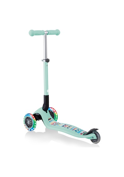 Globber Junior Fantasy Katlanabilir Işıklı Scooter - Mint Mint Yeşili