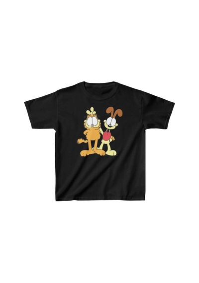 Baskılı T-shirt - Siyah - Çok Renkli
