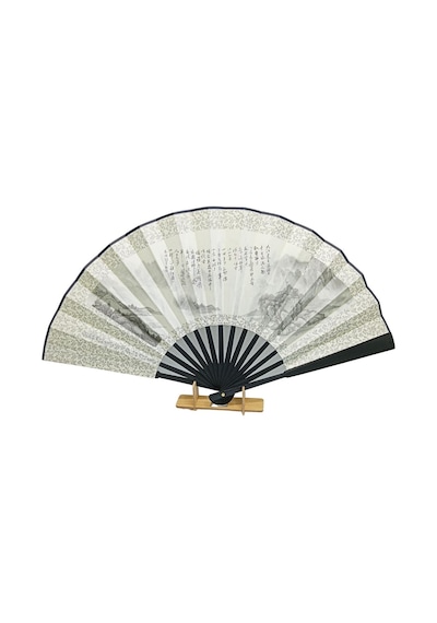 Çin Bambu Keten Kumaş Yelpaze 03bsc Siyah Büyük Boy 60cm No.3s Adet-1