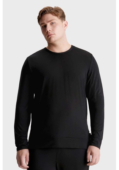 Calvin Klein L/s Sweatshırt, P7a Erkek Siyah Sweatshirt