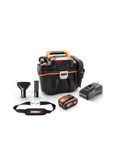 Worx Wx031 20volt 4.0ah. 200w/16kpa Li-ion Kömürsüz Flexi Esnek Hortumlu Profesyonel Şarjlı Islak/ku
