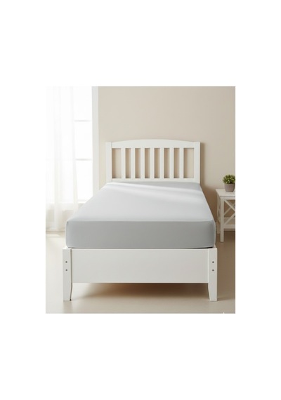 %100 Pamuk Tek Kişilik Lastikli Soft Renkli Çarşaf 100x200+30 Cm Gümüş - 798975743 Gümüş