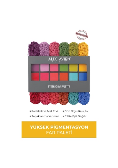 Alix Avien 12'li Far Paleti Eyeshadow Palette 111 Tropical Bouquet 15,6 G