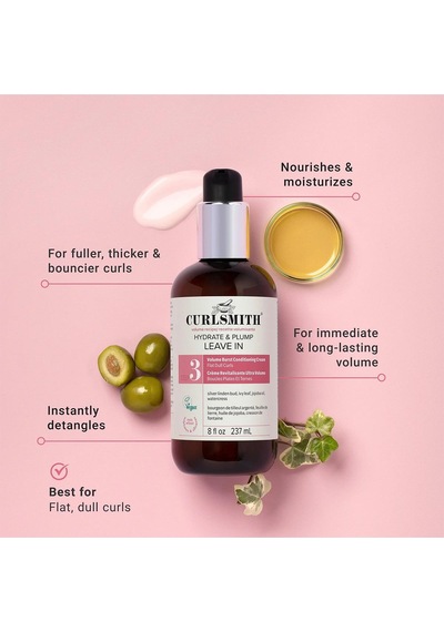 Curlsmith Hydrate & Plump Hacimlendirici Ve Nemlendirici Durulanmayan Saç Kremi 237ml