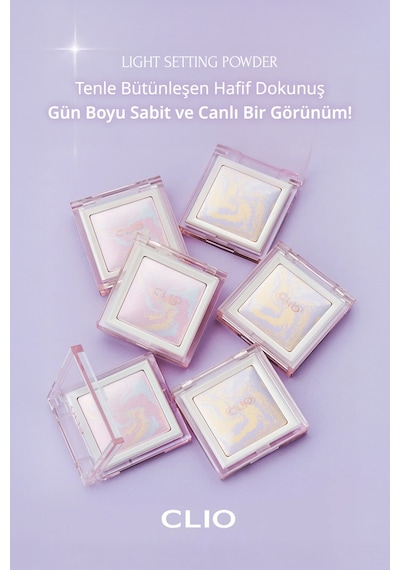 Clıo Light Setting Powder 01 Lavender Wave