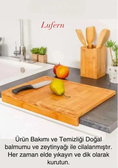 Uzun Ömürlü Ahşap Tezgah Üstü Kesme Tahtası Küçük Boy Et Sebze Meyve Ekmek Doğrama Kaymaz 38x45 Çok Renkli