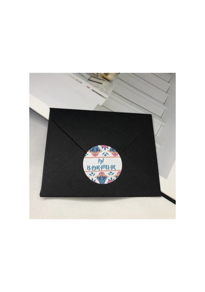 İyi Bayramlar Yuvarlak Mat Etiket Ramazan Kurban Festival Sticker 3 Cm - 200 Adet Çok Renkli