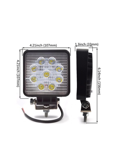 2 Adet Off Road Sis Farı Çalışma Lambası 9 Ledli 12v / 24 V