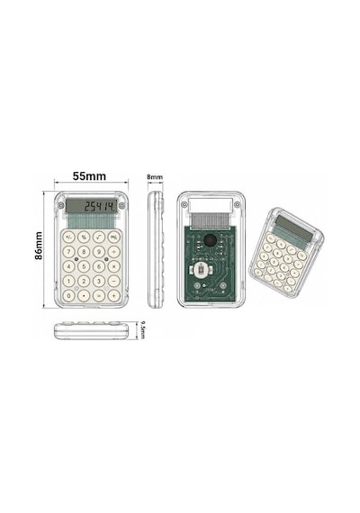 Pm-25414 Pembe Mini Hesap Makinesi Çok Renkli
