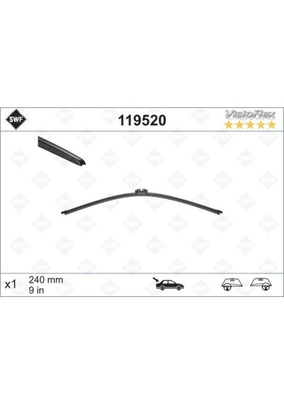 Valeo 119520 Arka Cam Silecek Süpürgesi Renault Clıo Iv 12 240mm 287909786r