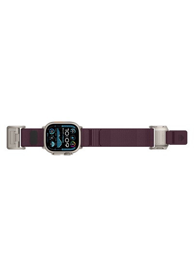 Watch 42mm Uyumlu Mohseven İwatch Mecha Sport Hasır Kordon Titanyum-mor