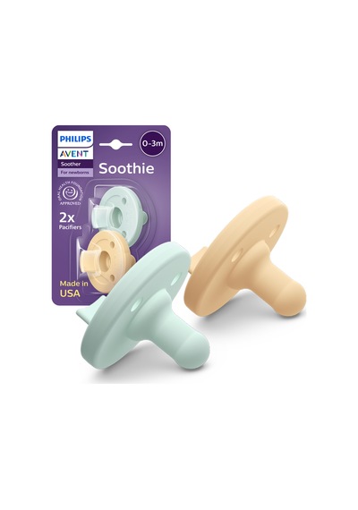 Soothie Emzik, Ortadontik, %100 Silikon, 0-3 Ay, Erkek, Scf191/21