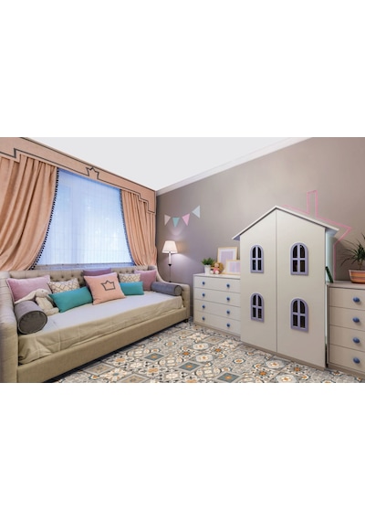 Tink Kendinden Yapışkanlı Kayısı Desenli Pvc Karo Kaplama 10x10 Cm 20'li Paket