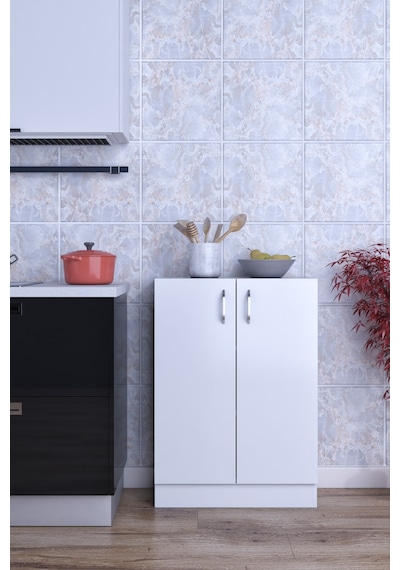 Rafineri Mokas Çok Amaçlı Dolap 2 Raflı Kapaklı Mutfak Balkon Banyo Beyaz Rafineri Mokas Çok Amaçlı Dolap 2 Raflı Kapaklı Mutfak Balkon Banyo Beyaz