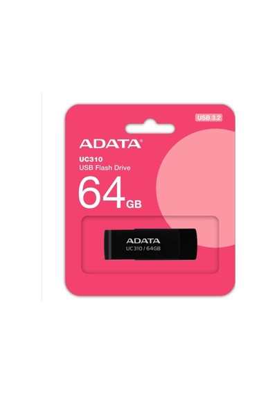 Adata Uc310/64gb 64gb Usb3.2 Gen1 Black Flash Bellek