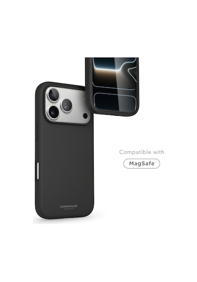 Vonmahlen Apple iPhone Uyumlu 17 Pro Soft Silikon Kılıf Siyah