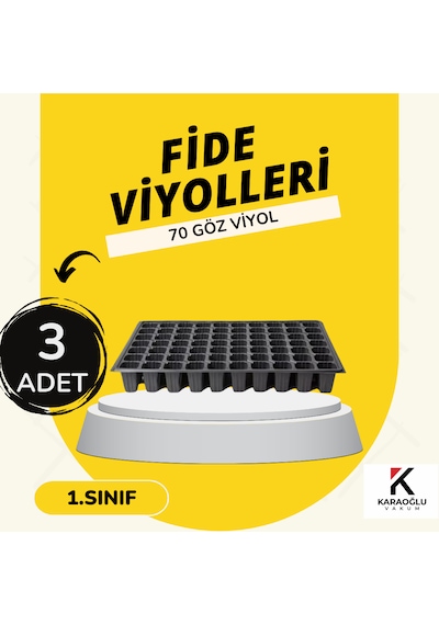 Fide Viyolü , Viyol , Fide Viyolleri 3 Adet 32-45-70-84-104-128 Göz ,ürün Seçiniz 70 Göz Kare