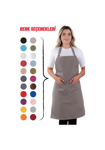 Sevilya Simple Ayar Askılı Mutfak Önlüğü Antrasit