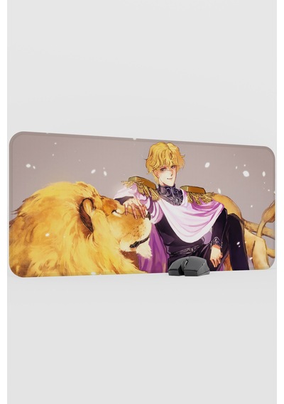 Ginga Eiyuu Densetsu Anime V5 - 90x40 Xxl Gaming Kauçuk Kaymaz Taban Mouse Pad Fare Altlığı