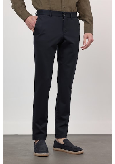 İmza Lacivert Yan Cep Örme Slim Fit Esnek Jogger Pantolon 1003260173
