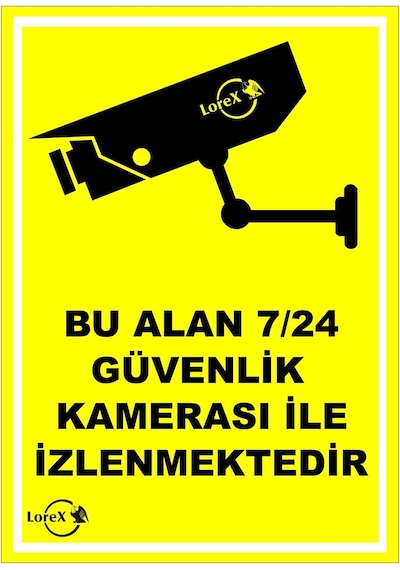 Lr-ıs724 Bu Alan 7/24 Güvenlik Kameraları İle İzlenmektedir Pvc Levha