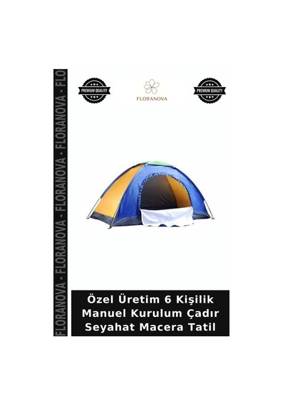 Özel Üretim 6 Kişilik Manuel Kurulum Çadır Seyahat Macera Tatil Belirtilmemiş