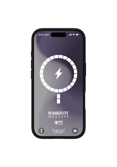 Apple Uyumlu iPhone Buff 16 Plus Magsafe Rubber Fit Silikon Kılıf Black