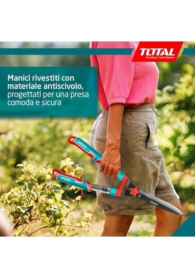 Total Çit Budama Makası 11 X 32 X 32 Cm Mavi Uzunluk 557 Mm Bahçe İşleri İçin Teflon Bıçaklı İki El Çit Makası Sku: Smgstk57afaa54ce