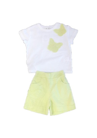Nk Kids Kız Çocuk Butterfly Takım Nk-18500 Ekru-yeşil
