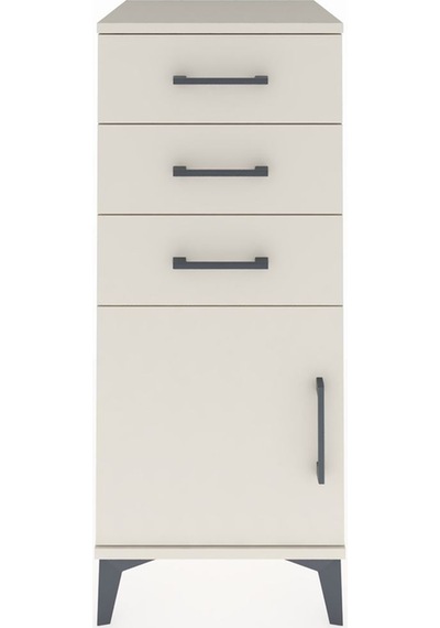 Hyperion Komodin Tek Raflı 3 Çekmeceli Tek Kapaklı 44x44x106 ... Aytaşı