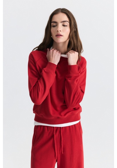 Antioch Bisiklet Yaka Sweatshirt Ve Geniş Paça Pantolon Takım Kırmızı