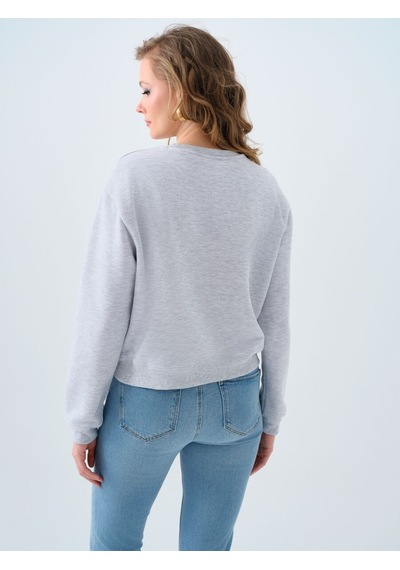 LOFT Regular Fit Kadın Sweatshirt Lf2040230 Q1.v1 Gri Melanj