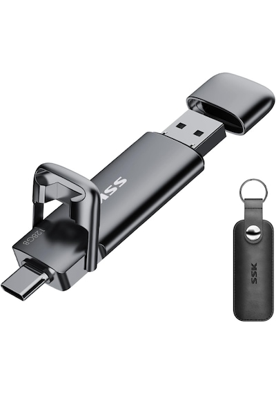 Ssk 128 Gb Usb Type-c Profesyonel Harici Bellek 550 Mb/s Ultra Hızlı Okuma Metal Gövde Çift Giriş 128 GB